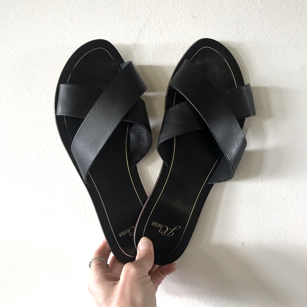 J Crew Cyprus Leather Slip-On Sandal size 10